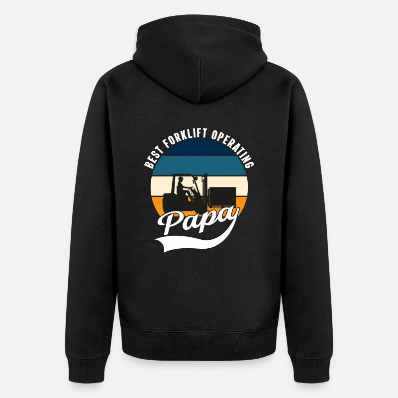 Lagerarbeiter Warenhaus Gabelstaplerfahrer - Unisex Premium Bio Zip Hoodie - Schwarz