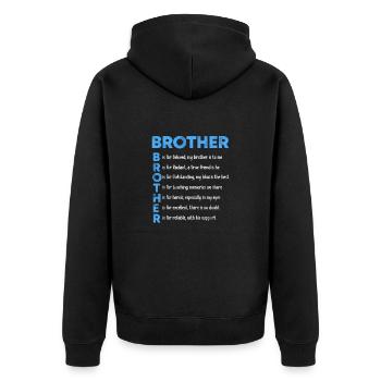 Frère - Veste à capuche bio Premium Unisexe - noir - Dos - Nico (187cm)
