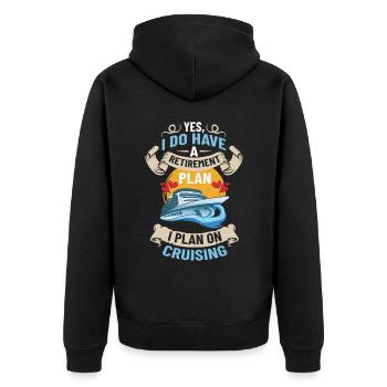 Cruise Ship Cruise Cruise Cruise - Unisex Premium Organic Zip Hoodie - black - Back - Nico (187cm)