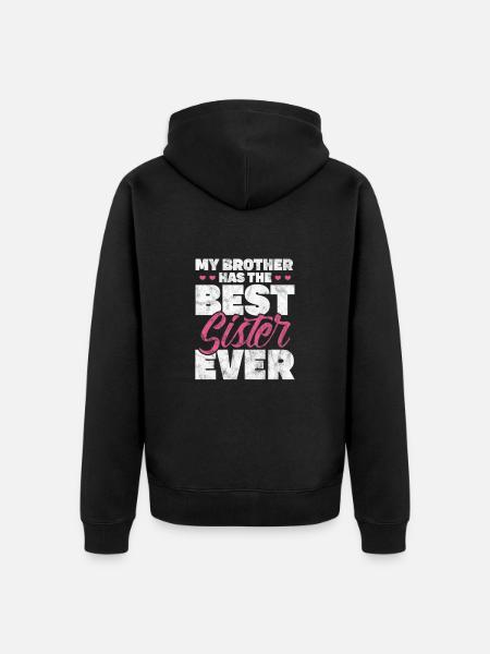 Brother - Unisex Premium Organic Zip Hoodie - black