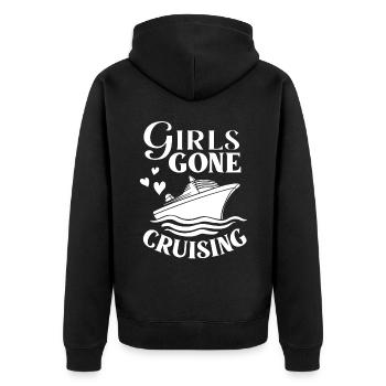 Cruise Ship Cruise Cruise Cruise - Unisex Premium Organic Zip Hoodie - black - Back - Nico (187cm)