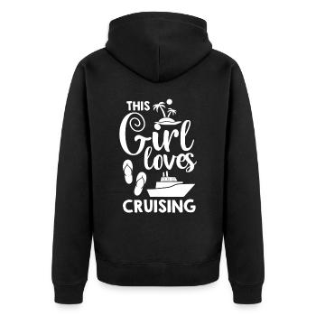 Cruise Ship Cruise Cruise Cruise - Unisex Premium Organic Zip Hoodie - black - Back - Nico (187cm)