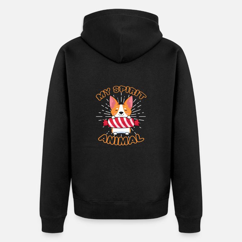 Corgi - Veste à capuche bio Premium Unisexe - noir