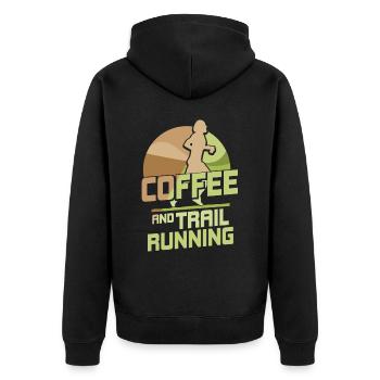 Café et Trail Running Race Runner Trail Run - Veste à capuche bio Premium Unisexe - noir - Dos - Nico (187cm)