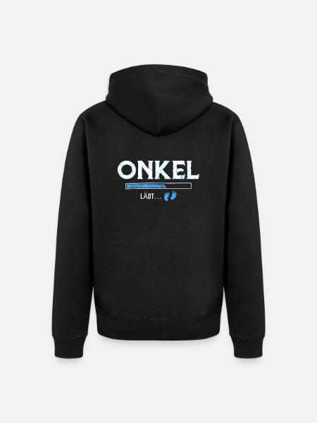 Onkel lädt - Unisex Premium Bio Zip Hoodie - Schwarz