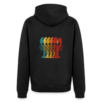 Crawfish Crawfish Seafood Crab Gift - Unisex Premium Organic Zip Hoodie - black - Back - Nico (187cm)