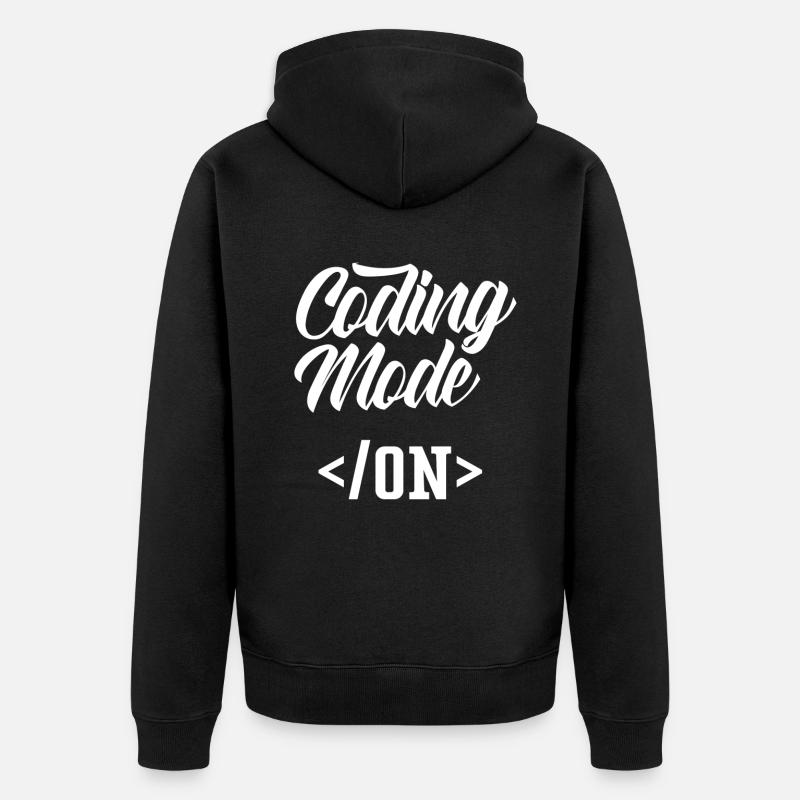 Programmiermodus Ein Coding Programmierer Coder - Unisex Premium Bio Zip Hoodie - Schwarz