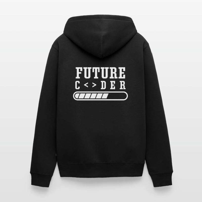 Zukünftiger Coder Programmierer Coding Code Unisex Premium Bio Zip Hoodie