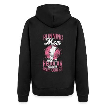 Running Runner Semi-Marathon Maman - Veste à capuche bio Premium Unisexe - noir - Dos - Nico (187cm)