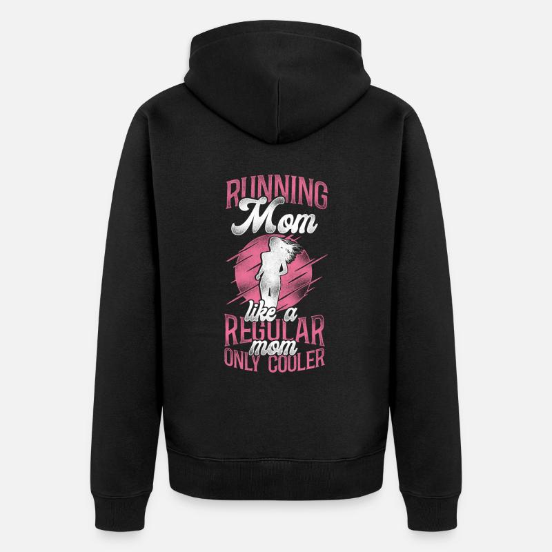 Running Runner Semi-Marathon Maman - Veste à capuche bio Premium Unisexe - noir