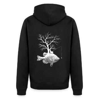 Arbre graphique - Fish Bluegill - Veste à capuche bio Premium Unisexe - noir - Dos - Nico (187cm)