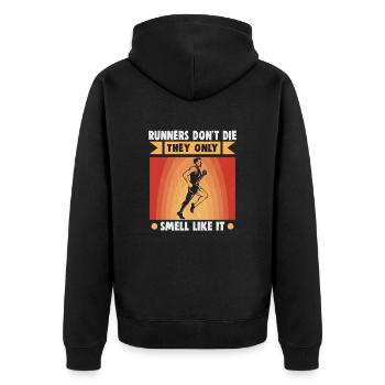 Running Marathon Runner Running - Veste à capuche bio Premium Unisexe - noir - Dos - Nico (187cm)