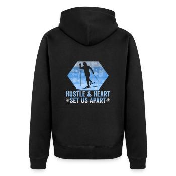 Skieurs de fond biathlon de fond - Veste à capuche bio Premium Unisexe - noir - Dos - Nico (187cm)
