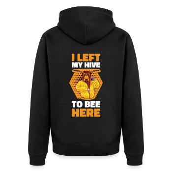 J’ai laissé ma ruche à Bee Here Bees Gift - Veste à capuche bio Premium Unisexe - noir - Dos - Nico (187cm)