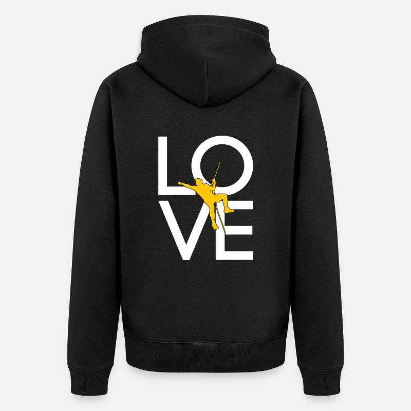 Grimper - Veste à capuche bio Premium Unisexe - noir