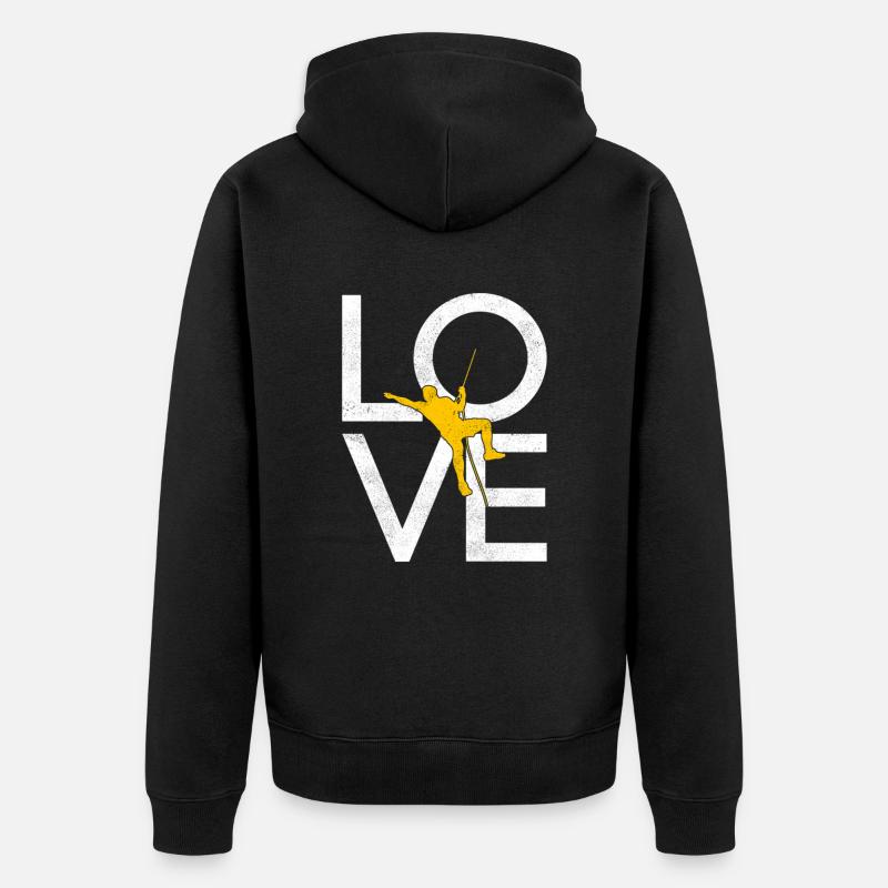 Grimper - Veste à capuche bio Premium Unisexe - noir