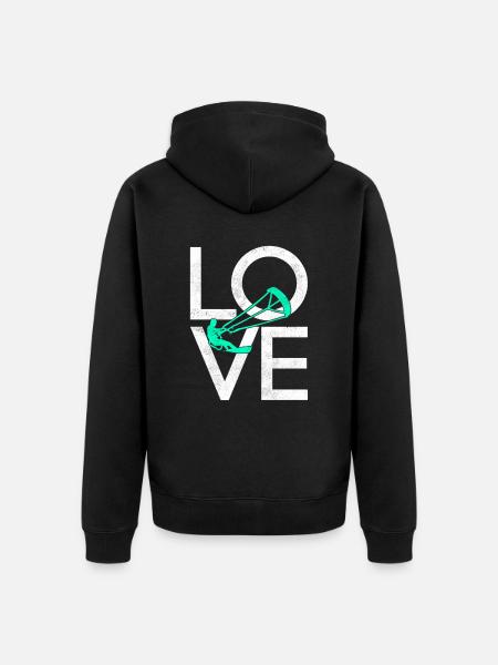 Kite surfing - Unisex Premium Organic Zip Hoodie - black