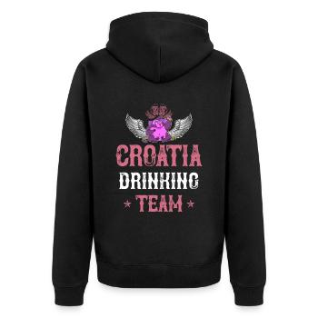 Équipe de Croatie de boisson - Veste à capuche bio Premium Unisexe - noir - Dos - Nico (187cm)