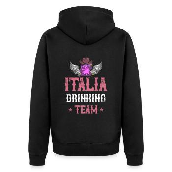 Italia Drinking Équipe - Veste à capuche bio Premium Unisexe - noir - Dos - Nico (187cm)
