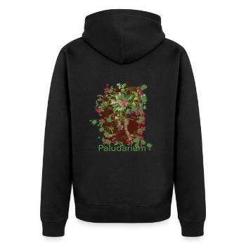 Paludarium - Unisex Premium Bio Zip Hoodie - Schwarz - Hinten - Nico (187cm)