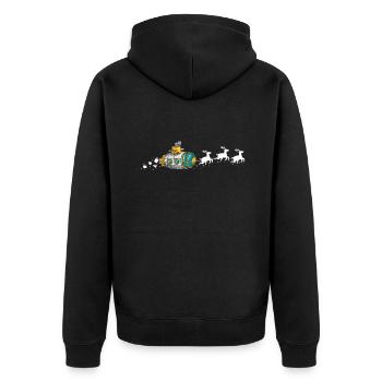 Traîneau de Noël sous-marin Père Noël - Drôle - Veste à capuche bio Premium Unisexe - noir - Dos - Nico (187cm)