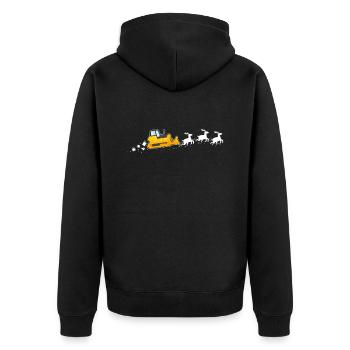 Traîneau du Père Noël à chargement frontal - Funnier - Veste à capuche bio Premium Unisexe - noir - Dos - Nico (187cm)