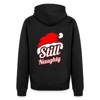 Chapeau de Noël toujours coquin Noël en juillet - Veste à capuche bio Premium Unisexe - noir - Dos - Nico (187cm)