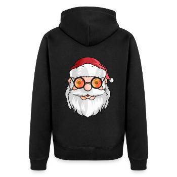Le Père Noël porte des lunettes de soleil pour Noël - Veste à capuche bio Premium Unisexe - noir - Dos - Nico (187cm)