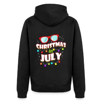 Noël en juillet Logo Lunettes de soleil Noël En - Veste à capuche bio Premium Unisexe - noir - Dos - Nico (187cm)