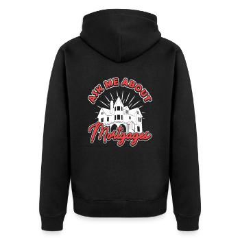 Posez-moi des questions sur Mortgages Mortgage Loan Advisor - Veste à capuche bio Premium Unisexe - noir - Dos - Nico (187cm)