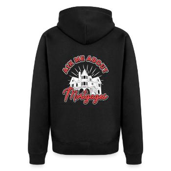 Posez-moi des questions sur Mortgages Mortgage Loan Advisor - Veste à capuche bio Premium Unisexe - noir - Dos - Nico (187cm)