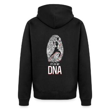 Running Runner Half Marathon - Unisex Premium Organic Zip Hoodie - black - Back - Nico (187cm)