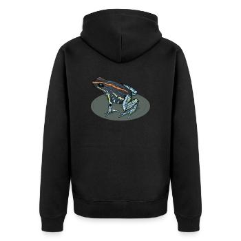 Poison Dart Frog I Toad Frog Motif pour amphibiens - Veste à capuche bio Premium Unisexe - noir - Dos - Nico (187cm)