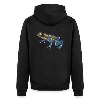 Poison Dart Frog I Toad Frog Motif pour amphibiens - Veste à capuche bio Premium Unisexe - noir - Dos - Nico (187cm)