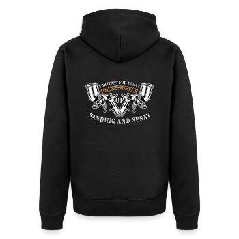 Vehicle Painter Car Painter Painter - Unisex Premium Organic Zip Hoodie - black - Back - Nico (187cm)