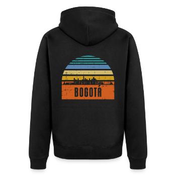 Bogotoa colombian skyline - Unisex Premium Organic Zip Hoodie - black - Back - Nico (187cm)
