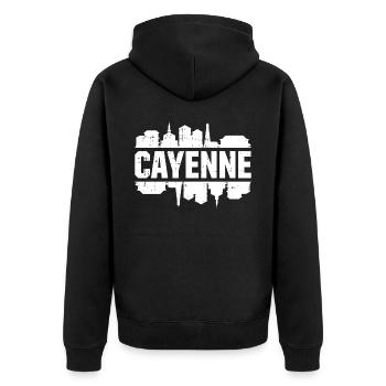 Horizon de Cayenne - Veste à capuche bio Premium Unisexe - noir - Dos - Nico (187cm)
