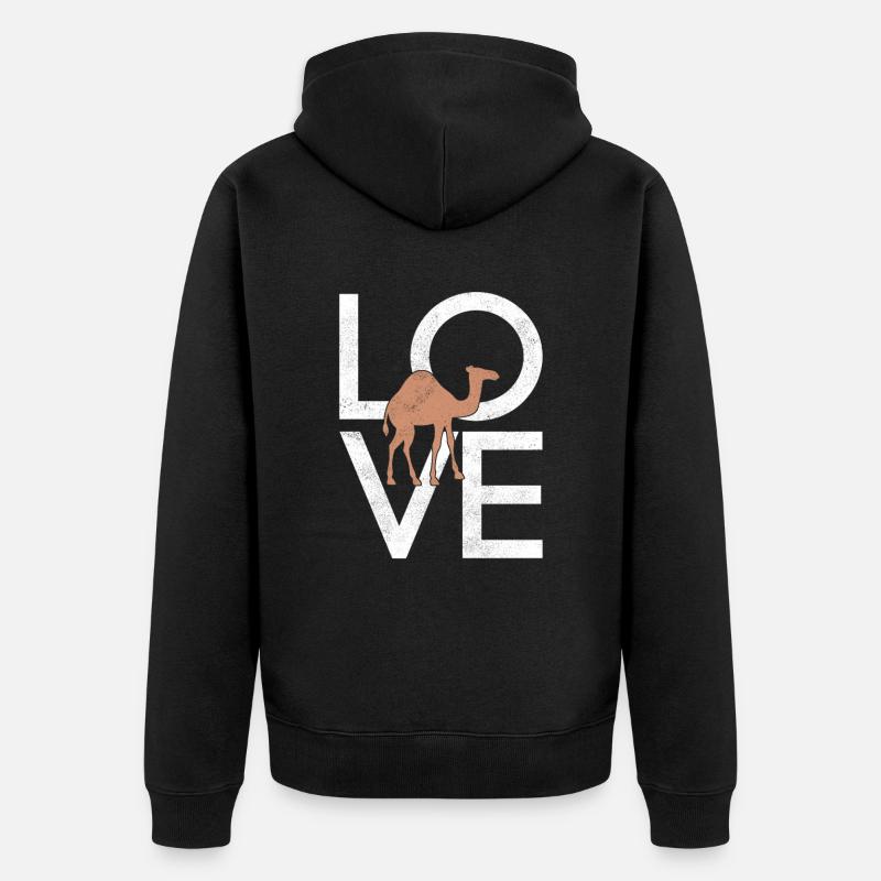 Dromadaire - Veste à capuche bio Premium Unisexe - noir