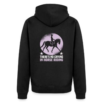 Design équestre et équestre pour les amoureux des chevaux - Veste à capuche bio Premium Unisexe - noir - Dos - Nico (187cm)