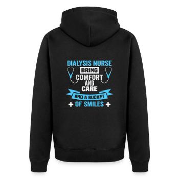 Pflegerin Dialyse infirmière Dialyse Krankenschwester - Veste à capuche bio Premium Unisexe - noir - Dos - Nico (187cm)