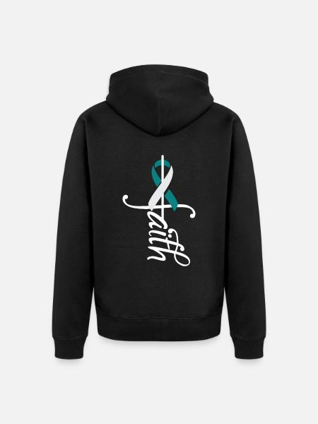 Cervical Cancer Awareness Awareness - Unisex Premium Organic Zip Hoodie - black
