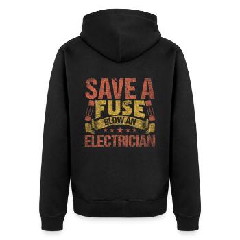 Sauver un fusible souffler un électricien Elektriker - Veste à capuche bio Premium Unisexe - noir - Dos - Nico (187cm)