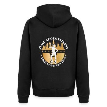 Jump Shoes Fitness, Trouvez votre rythme - Veste à capuche bio Premium Unisexe - noir - Dos - Nico (187cm)
