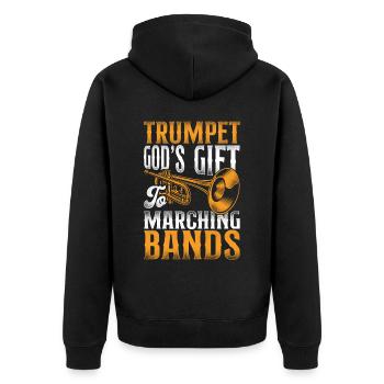 Fanfare de trompettiste - Veste à capuche bio Premium Unisexe - noir - Dos - Nico (187cm)