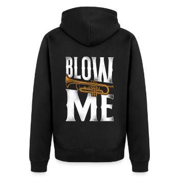 Trompettiste Vintage Blow Me - Veste à capuche bio Premium Unisexe - noir - Dos - Nico (187cm)