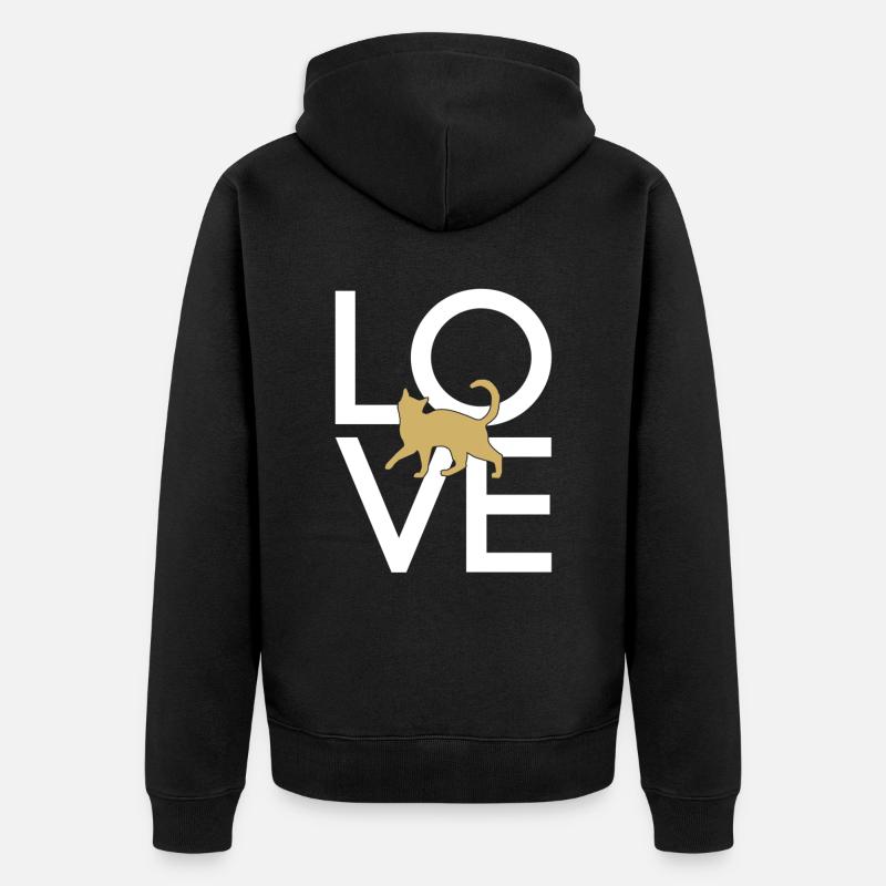 Chat - Veste à capuche bio Premium Unisexe - noir