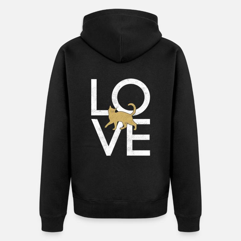 Chat - Veste à capuche bio Premium Unisexe - noir