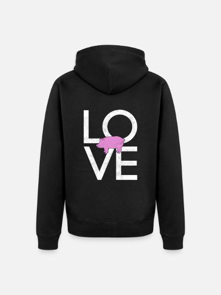 Cochon - Veste à capuche bio Premium Unisexe - noir