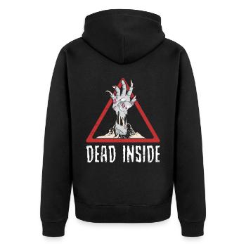 Zombiecore Aesthetic Skeleton Hand Zombie Hand - Unisex Premium Organic Zip Hoodie - black - Back - Nico (187cm)