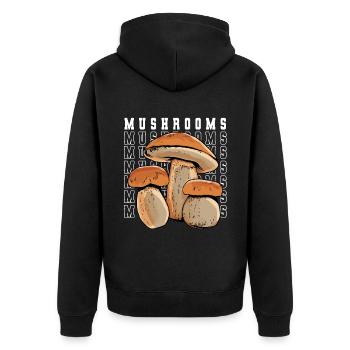 Cueilleur de champignons Recherche de champignons - Veste à capuche bio Premium Unisexe - noir - Dos - Nico (187cm)